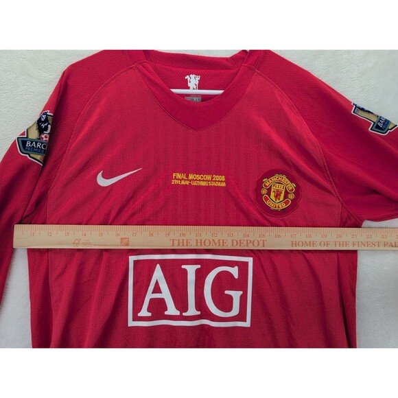 Cristiano Ronaldo #7 Manchester United NikeFIT Long Sleeve Jersey XL 2008 Final - Picture 4 of 15
